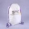 0.08mm CPE LDPE Plastic Drawstring Backpack For Fitness