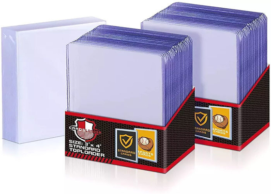 Beyzbol Yugioh için İki Film Kapağı Plastik Şeffaf Sert Toploader Kart Kılıfları