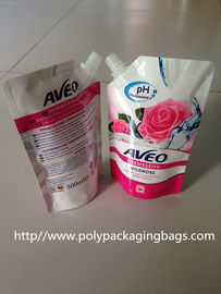Soya Sütü İçin Poli Torbalar Ambalaj Lamine Spouted Poşetler Spout Pouch Stand Up