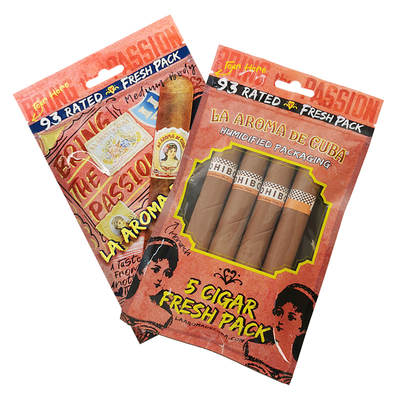 Özel Baskı Seyahat Sigara Humidor Torbası 4-6 Sigara Sigara Paketleme Torbası ile Nemlendirilmiş Plastik Torbalar