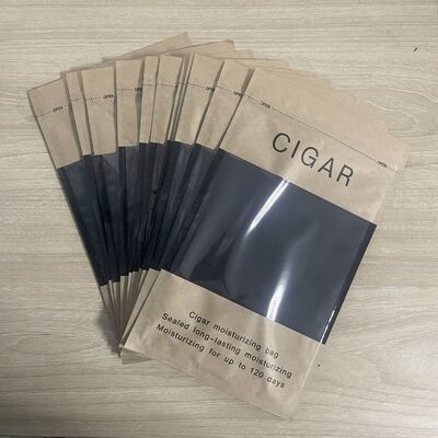 Ziplock Tasarım Puro Humidor Çantaları Hafif ve Kompakt, Puro Koruması İçin MOPP VMPET PE Malzeme Yapısına Sahip