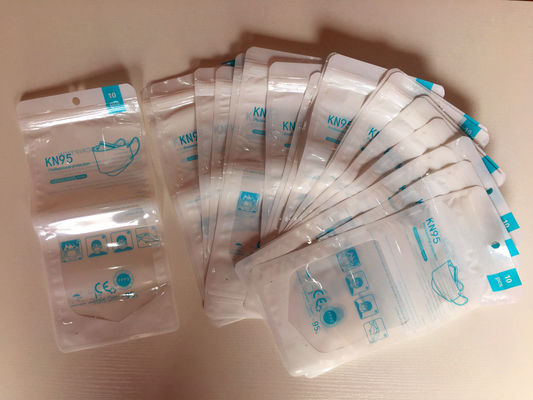 Tek Kullanımlık Gravür Baskı CPP Plastik Fermuar Kılıfı Kilitli Maske Ambalaj Torbaları