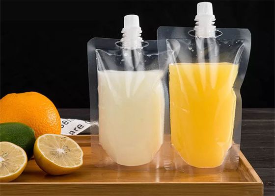 Şarap Süt Suyu İçecek için Gıda Sınıfı Stand Up Plastik İçecek Sıvı Emzik Kılıfı