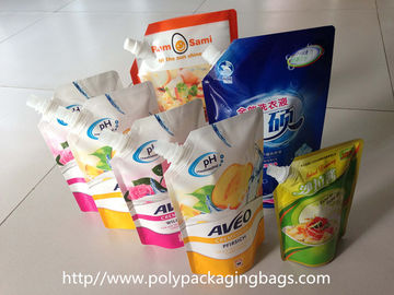 Soya Sütü İçin Poli Torbalar Ambalaj Lamine Spouted Poşetler Spout Pouch Stand Up