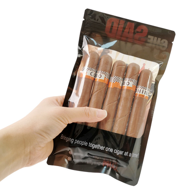 Tekrar kapanabilir özel plastik puro nemli ziplock çantaları