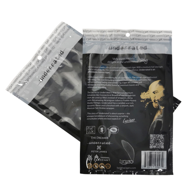 Özel Tütün Ambalajı Nemlendirici Plastik Poşetler Nemlendirilmiş Puro Humidor Torbaları 5-6 Puro İçin Higrometre ve Bölücü ile