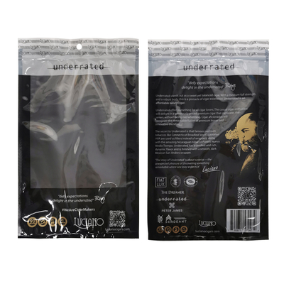 Özel Tütün Ambalajı Nemlendirici Plastik Poşetler Nemlendirilmiş Puro Humidor Torbaları 5-6 Puro İçin Higrometre ve Bölücü ile