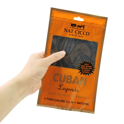 Özel Baskı Seyahat Sigara Humidor Torbası 4-6 Sigara Sigara Paketleme Torbası ile Nemlendirilmiş Plastik Torbalar