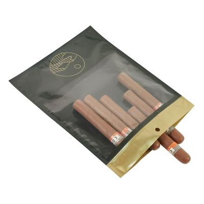 Özel Baskılı Zip Lock Sigara Humidor Çantaları Sigara Aksesuarları için Nemlendirici Sistemle Nemlendirilmiş Sigara Paketleme Çantaları