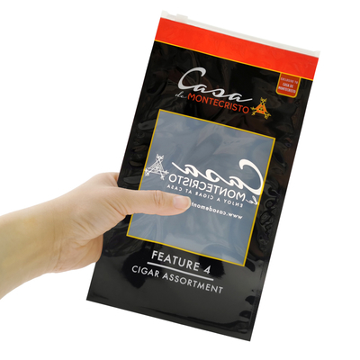 Rotogravür Baskı PET/PE Plastik Torbalar Yan Yüzey Kapama Fermuarlı Çanta Puro Kesesi Tütün Kesesi Mylar Çanta Paketleme İçin