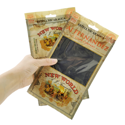 Özel Baskılı Zip Lock Sigara Humidor Çantaları Sigara Aksesuarları için Nemlendirici Sistemle Nemlendirilmiş Sigara Paketleme Çantaları