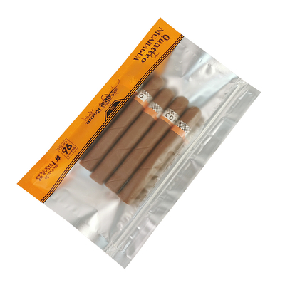 Rotogravür Baskılı Yan Yandan Yapıştırmalı Torba PET/PE Plastik Torbalar Tütün Kesesi Puro Torbası Fermuarlı