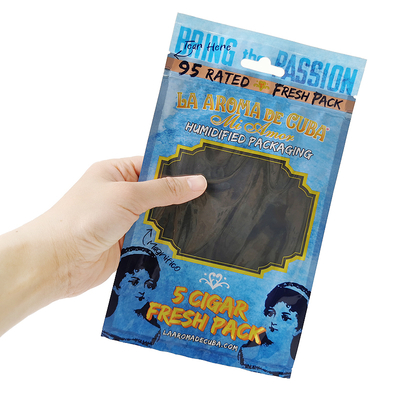 Özel Logo Ziplock Mylar Folyo Puro Ambalaj Çantası Şeffaf Plastik Yan Köşebent Ev Ürünleri ve Purolar İçin