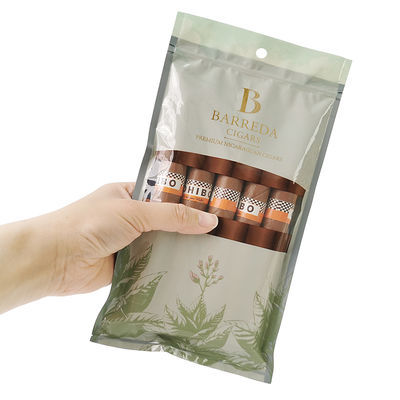 Özel Gravure Baskı Nemlendirilmiş Sigara Torbaları Ziplock Nemli Sigara Torbaları 5 Sigara Basit Paket Açık Pencere Plastik Paketi
