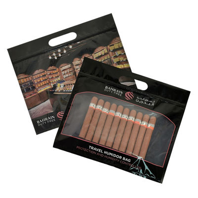 Özelleştirme Baskı Nem Sigara Keseleri Fermuarlı Sigara Humidor Ambalaj Seyahat Nemi Nemlendirici Çanta
