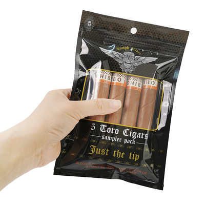 Özel Basılmış Logo Yolculuk ve Nem / Nemlendirici Ambalajı için Nem Dayanıklı 3 Taraflı Kapalı Sigara Humidor Çantası