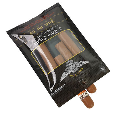 Özel tasarlanmış nem geçirmez düz çantalar basılı ısı mühürlenebilir alüminyum folyo Mylar 3 yan mühürleme tütün yaprağı sigara sargıları için