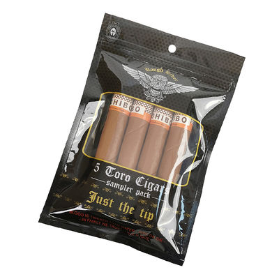 Özel tasarlanmış nem geçirmez düz çantalar basılı ısı mühürlenebilir alüminyum folyo Mylar 3 yan mühürleme tütün yaprağı sigara sargıları için