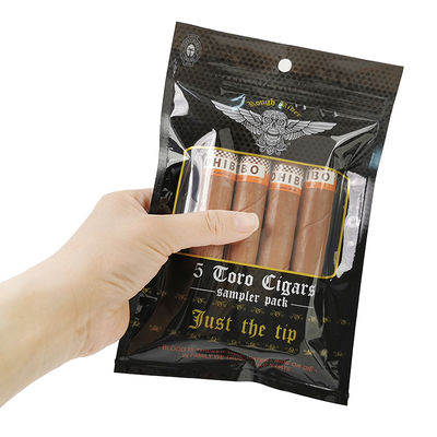 Özel tasarlanmış nem geçirmez düz çantalar basılı ısı mühürlenebilir alüminyum folyo Mylar 3 yan mühürleme tütün yaprağı sigara sargıları için