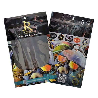 Özel Baskılı Plastik El Tipi Sigara Sarma Aksesuarları Özel Tütün Puro Seyahat Çantası Ambalaj Poşetleri İçin