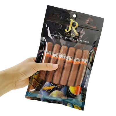 Özel Baskılı Plastik El Tipi Sigara Sarma Aksesuarları Özel Tütün Puro Seyahat Çantası Ambalaj Poşetleri İçin