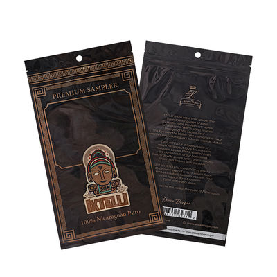 Özel Mylar Tütün Çantası Koku Geçirmez Puro Kılıfı Ziplock Yaprak Ambalajı Humidor Isı Yalıtımlı Plastik Folyo taşınabilir puro nemlendirici