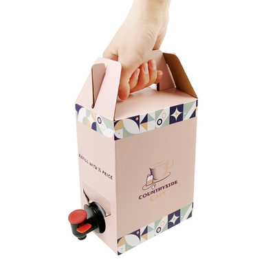Özel 2L 3L 5L Tek kullanımlık kağıt karton Paketleme Kahve Soğuk Bira Meyve suyu Kutusu Paketinde Aseptik Torba