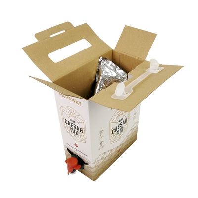 Özel 1L 1.5L 2 Litre 3L 5L 96OZ BIB TORBA Tek Kullanımlık Torba Kutuda ÇayMeyve Suyu Kahve Paket Servis Kağıt Kutu Ambalajı Dağıtıcı ile