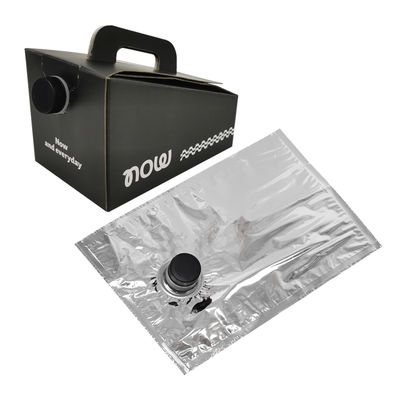 Özel Logo Yazdırma 1L 2L 3L 5L 10L Tek kullanımlık Kahve İçecek Şarap Bib Çantası Kutusu Dağıtıcı Kahve Alışveriş Aseptik Çantası Kutusu