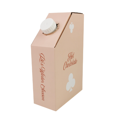Özel 1L 1.5L 2 Litre 3L 5L 96OZ BIB TORBA Tek Kullanımlık Torba Kutuda ÇayMeyve Suyu Kahve Paket Servis Kağıt Kutu Ambalajı Dağıtıcı ile