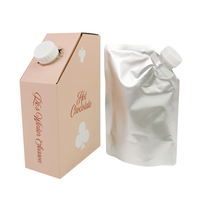 Özel 1L 1.5L 2 Litre 3L 5L 96OZ BIB TORBA Tek Kullanımlık Torba Kutuda ÇayMeyve Suyu Kahve Paket Servis Kağıt Kutu Ambalajı Dağıtıcı ile