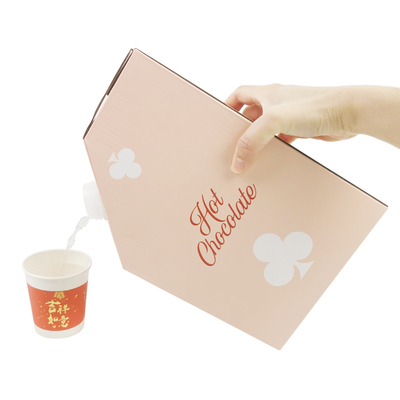 Özel 1L 1.5L 2 Litre 3L 5L 96OZ BIB TORBA Tek Kullanımlık Torba Kutuda ÇayMeyve Suyu Kahve Paket Servis Kağıt Kutu Ambalajı Dağıtıcı ile