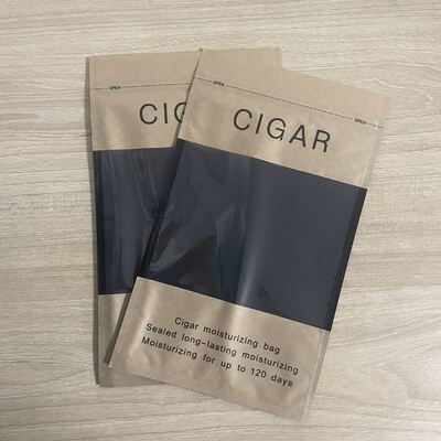 Ziplock Tasarım Puro Humidor Çantaları Hafif ve Kompakt, Puro Koruması İçin MOPP VMPET PE Malzeme Yapısına Sahip