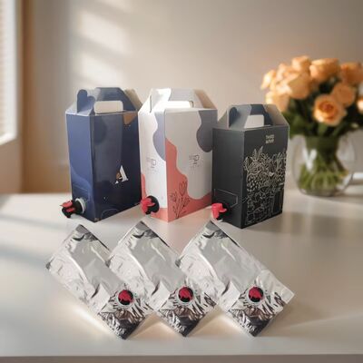 Özel BIB torbaları Katkı Aletleri ile Kutu şarap suyu yağı ve diğer sıvı ürünleri paketlemek için ideal