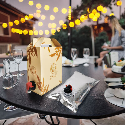 Özel BIB torbaları Katkı Aletleri ile Kutu şarap suyu yağı ve diğer sıvı ürünleri paketlemek için ideal