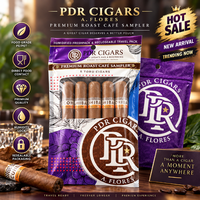 MOPPPE cigar bags custom including humidity sheet inside crafted to support cigar wholesalers in delivering packaging solutions