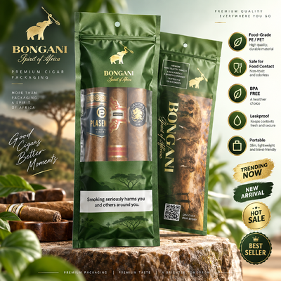 Nem Levhası İçeren, 5 Puro Saklamak İçin Uygun, Optimum Koşulları Koruyan Küçük Boy Puro Humidor Çantaları