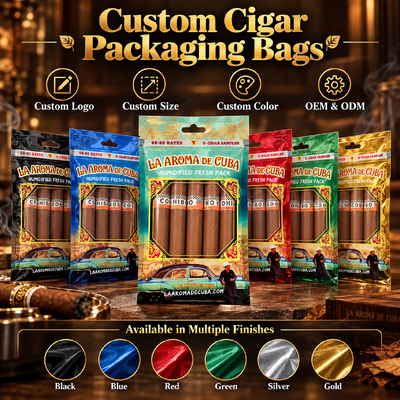 MOPPPE Material Structure Humidified Cigar Bags Featuring Inside Humidity Sheet Offering Moisture Balance and Protection for Cigars