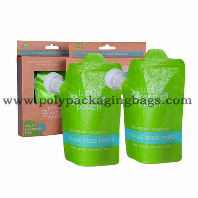 Yeniden kapatılabilir 150ml 200ml 100mic Meyve Suyu Kapaklı Ayakta Duran Emzikli Kese