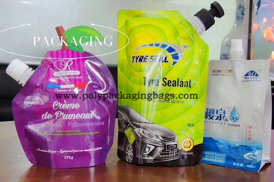 Sıvı Ambalaj 120 Mikron VMPET Ağızlı / Ağızlı Kese Çantalı Ayakta Kese