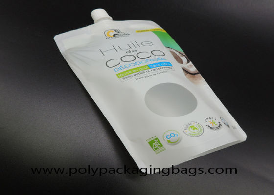 16oz 500ml Hindistan Cevizi Sütü Paketleme Kendinden Emişli Nozul Çanta Bacalı Stand Up Çanta