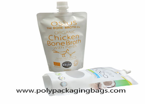 16oz 500ml Hindistan Cevizi Sütü Paketleme Kendinden Emişli Nozul Çanta Bacalı Stand Up Çanta