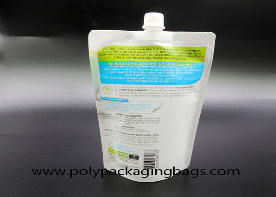 16oz 500ml Hindistan Cevizi Sütü Paketleme Kendinden Emişli Nozul Çanta Bacalı Stand Up Çanta