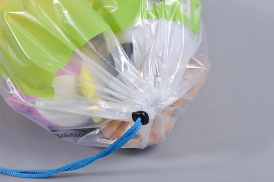 8kgs Yük LDPE Tek Omuz Plastik İpli Çanta Beyaz Şeffaf PE Seyahat Çantası Özel İpli Çanta