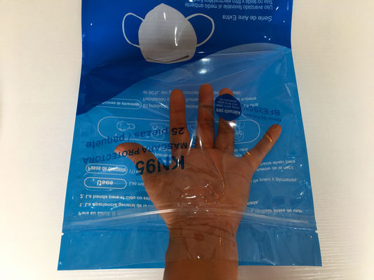 Gravür Baskı 100 Mikron N95 Maske Paketleme Torbası Üst Kilitli Çanta