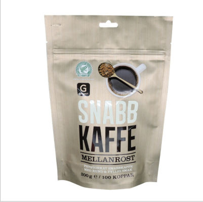 Kahve için PET PE OPP VMPET Kilitli Gıda Paketleme Torbaları
