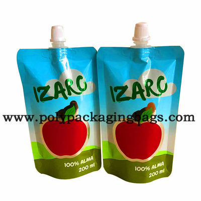 100 Mikron Stand Up Juice Spouted Torbalar Ambalaj Stand Up Spout Torbası