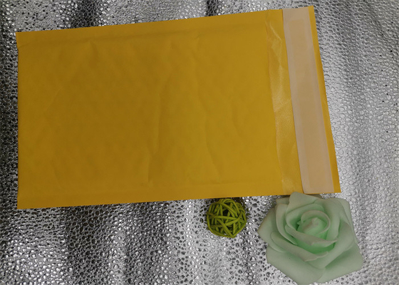 Sarı Kraft Kağıt Yastıklı Zarf Çanta, Kabarcık Posta Çantalarını Sarın